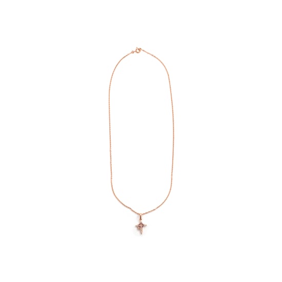 Luxenter-Halskette aus brillantem Metall und Zirkonia-Legierung, gefertigt in 18-karat-Roségold – Kailial - Image 3
