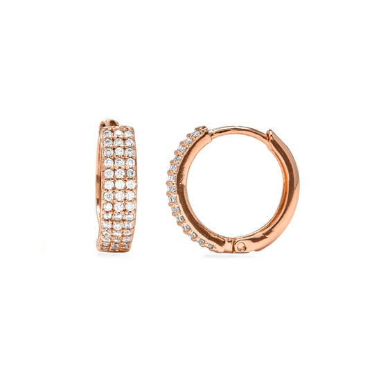 Luxenter Ohrringe aus Zirkonia mit 18-karätiger Gelbgold-Beschichtung – Checkti - Image 1