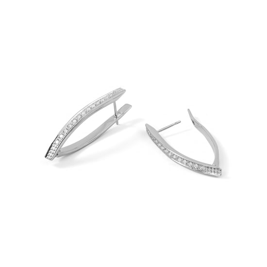 Luxenter Brilliant Rhodium-Finished-Ohrringe aus Metall und Zirkonia-Legierung – Mosiath - Image 6