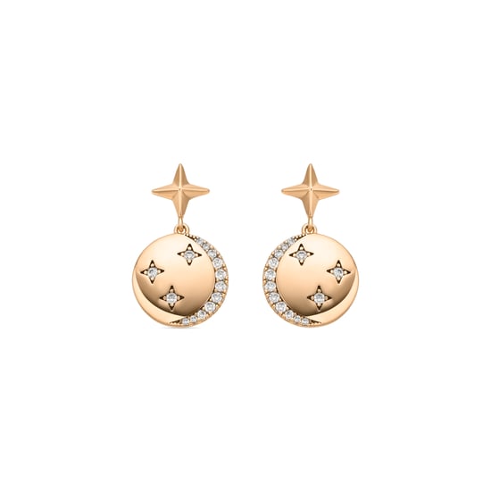 Luxenter Ohrringe mit 18-karätiger Gelbgold-Finish und Zirkonia-Brillanten – Larad - Image 1