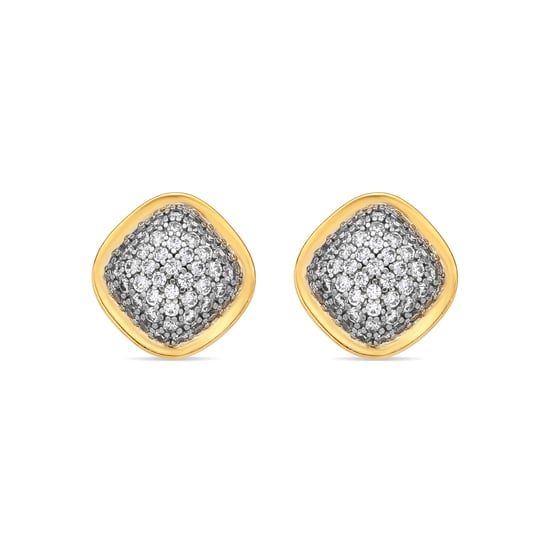 Luxenter Ohrringe mit 18 Karat Gelbgold-Finish und Zirkonia – Risseli - Image 1