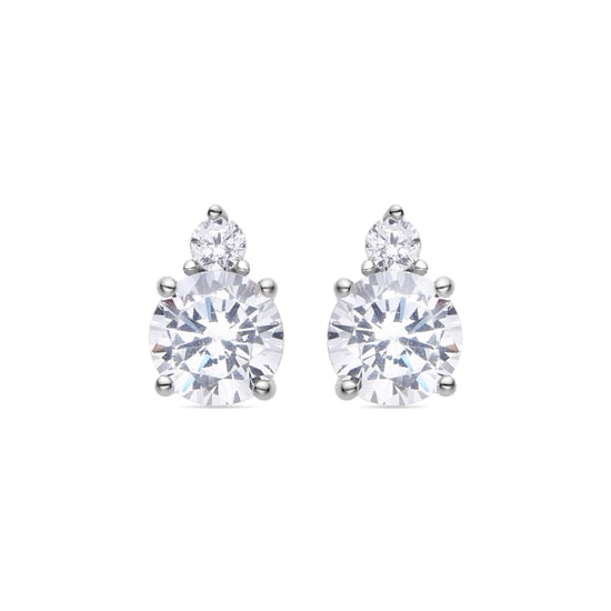 Luxenter 925 Sterlingsilber- und Brilliant Zirconia-Ohrringe mit Rhodium-Finish – Akma - Image 1