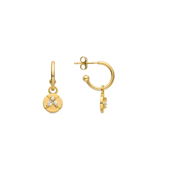 Luxenter Ohrringe aus 925er Sterlingsilber mit funkelnden Zirkonia-Steinen, 18 Karat vergoldet – Ufore - Image 1