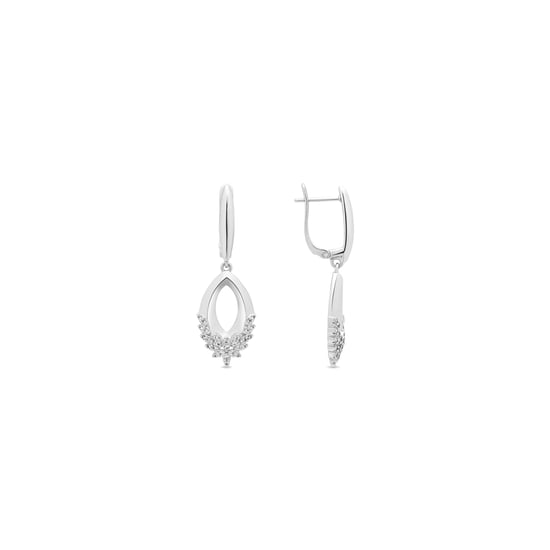 Luxenter Diamant-Finish Metall- und Zirkonia-Legierungs-Ohrringe – Liwen - Image 1