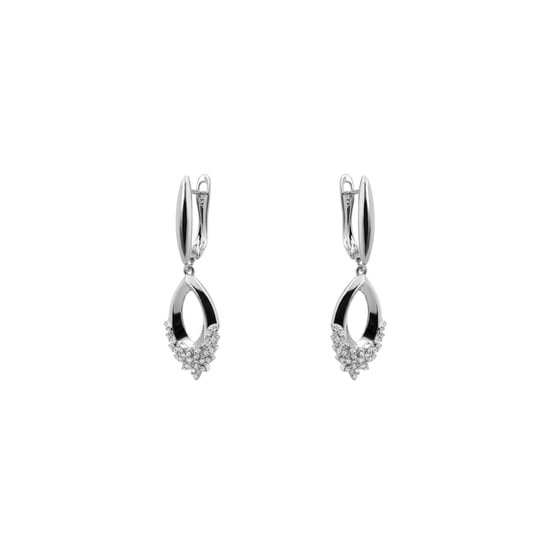 Luxenter Diamant-Finish Metall- und Zirkonia-Legierungs-Ohrringe – Liwen - Image 3