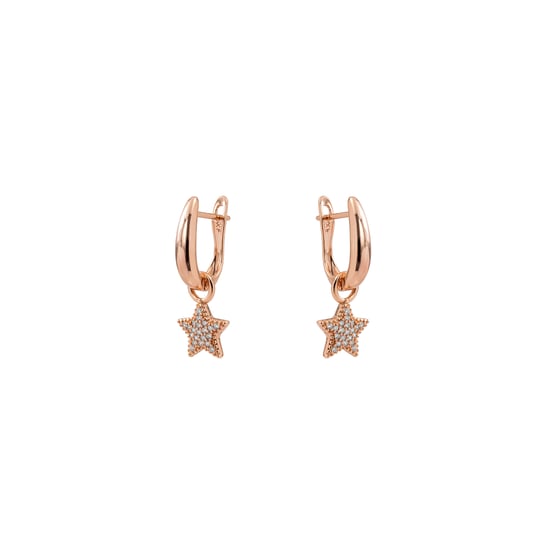Luxenter Alloy Metal und Brilliant Zirconia Ohrringe in 18 Karat Roségold - Maliard - Image 3