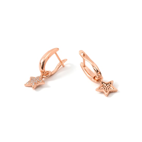 Luxenter Alloy Metal und Brilliant Zirconia Ohrringe in 18 Karat Roségold - Maliard - Image 6