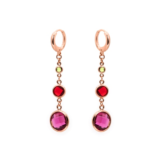 Luxenter Ohrringe aus Metalllegierung und mehrfarbigem Zirkonia, gefertigt in 18-karat-Roségold – Huis - Image 3