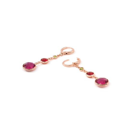 Luxenter Ohrringe aus Metalllegierung und mehrfarbigem Zirkonia, gefertigt in 18-karat-Roségold – Huis - Image 6
