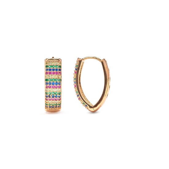 Luxenter Ohrringe aus Zirkonia mit Brillantschliff, 18 Karat Gelbgold-Finish – Ydero - Image 1