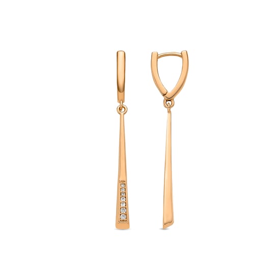 Luxenter Ohrringe mit 18-karätiger Gelbgold-Finish und Brillantstrass – Inneth - Image 1