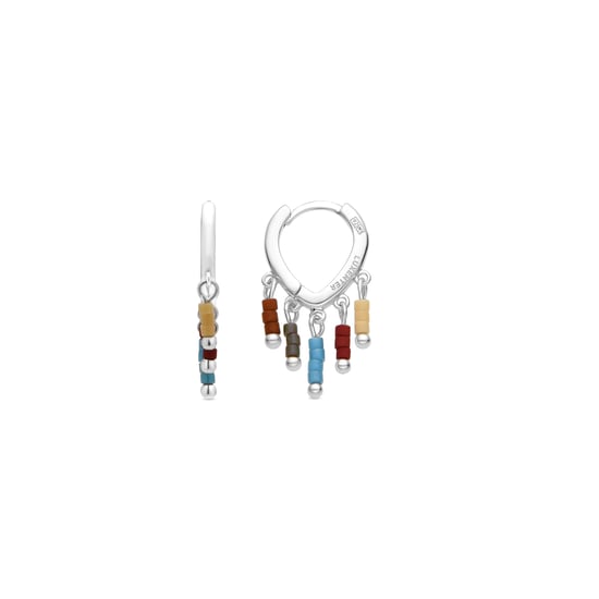 Luxenter 925 Sterlingsilber und mehrfarbig lackierte Ohrringe mit Rhodium-Finish – Lelsi - Image 1