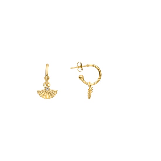 Luxenter 925 Sterling Silber und Brilliant Zirconia Ohrringe mit 18-karat-Gelbgold-Finish – Matabak - Image 1