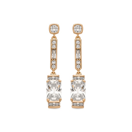Luxenter Ohrringe mit 18 Karat Gelbgold-Finish und Zirkonia – Chiuk - Image 1