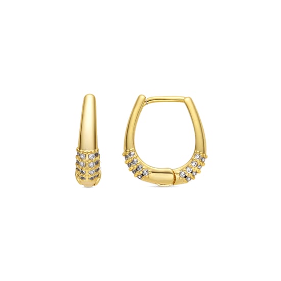 Luxenter Ohrringe in 18 Karat Gelbgold und mit funkelnden Zirkonia – Redi - Image 1