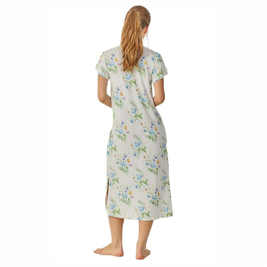 Damen Sommer Lange Kurzarm Nachthemd JJB40 - Image 3