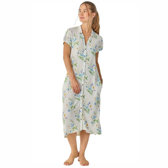 Damen Sommer Lange Kurzarm Nachthemd JJB40 - Image 4