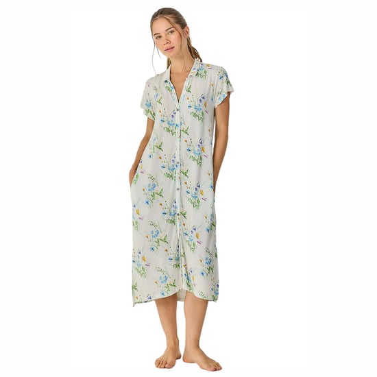 Damen Sommer Lange Kurzarm Nachthemd JJB40 - Image 5