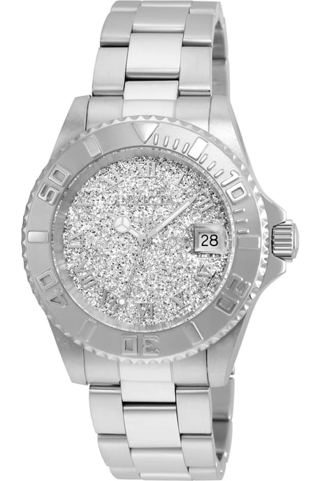 Invicta Angel 22706 Damenuhr - Quarzwerk - Edelstahl mit silbernem Zifferblatt - 40 mm - Image 1