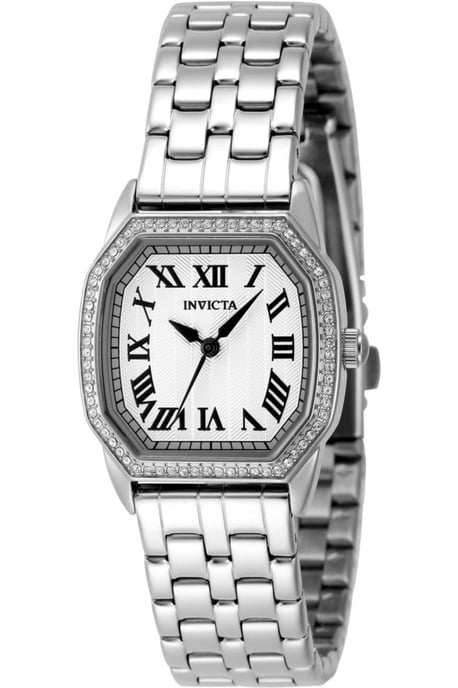 Invicta Wildflower 48998 Damen Uhr - Quartz Bewegung - Edelstahl mit silbernem Zifferblatt - 27 mm - Image 1