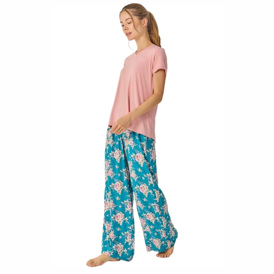 Damen Sommer-Pyjama mit fließenden langen Hosen JJB34 - Image 2