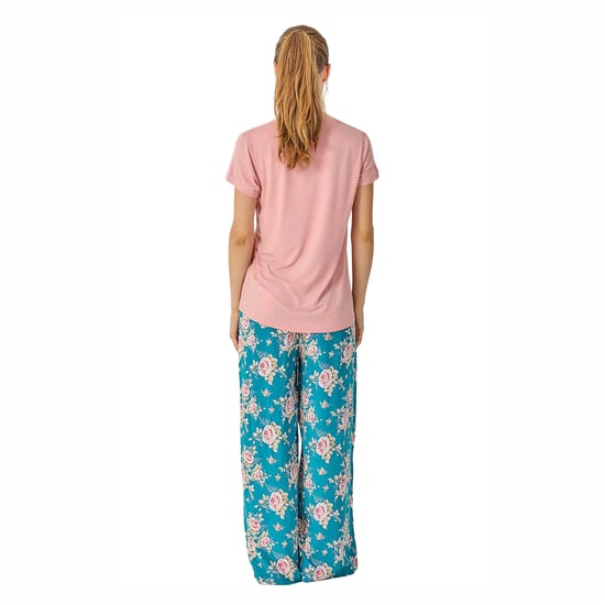 Damen Sommer-Pyjama mit fließenden langen Hosen JJB34 - Image 3