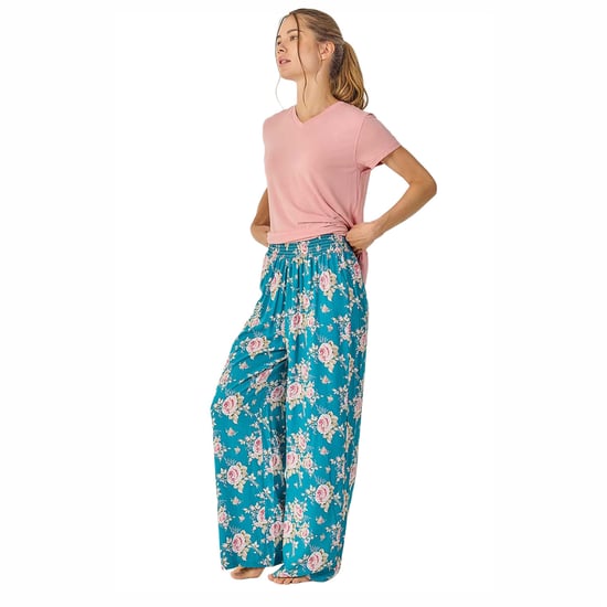 Damen Sommer-Pyjama mit fließenden langen Hosen JJB34 - Image 4