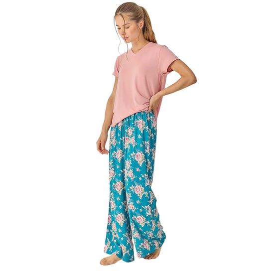 Damen Sommer-Pyjama mit fließenden langen Hosen JJB34 - Image 5