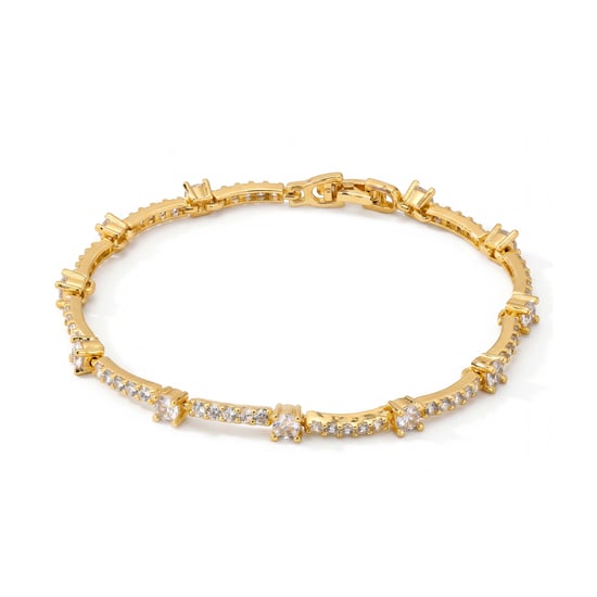 Luxenter-Armband aus Brilliant Metal und Zirkonia-Legierung, verarbeitet in 18-karat-Gelbgold – Raydowa - Image 1