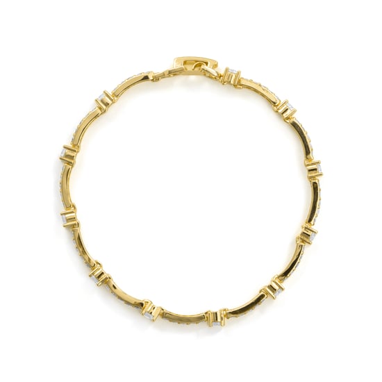 Luxenter-Armband aus Brilliant Metal und Zirkonia-Legierung, verarbeitet in 18-karat-Gelbgold – Raydowa - Image 2