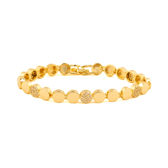 Luxenter Armband aus funkelnden Zirkonia, veredelt mit 18 Karat Gelbgold – Sywi - Image 1