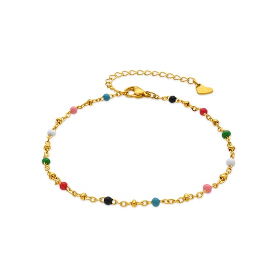 Luxenter-Armband aus Metalllegierung und mehrfarbig lackiert, lackiert in 18-karat-Gelbgold – Basor - Image 1