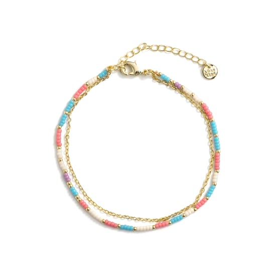 Luxenter-Armband aus Metalllegierung und rosa Kristall in 18-karat-Gelbgold - Zasau - Image 3