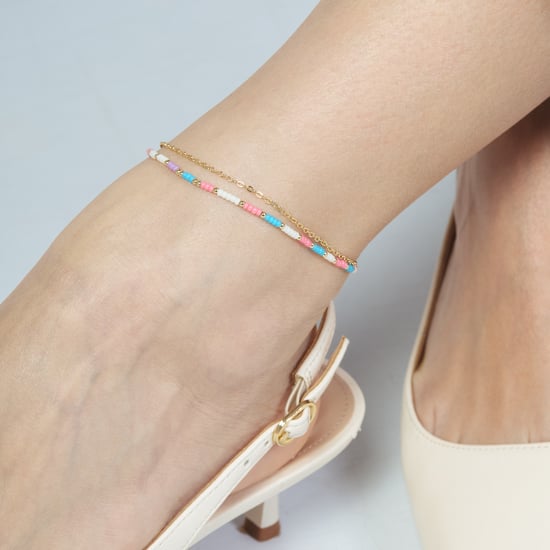 Luxenter-Armband aus Metalllegierung und rosa Kristall in 18-karat-Gelbgold - Zasau - Image 4