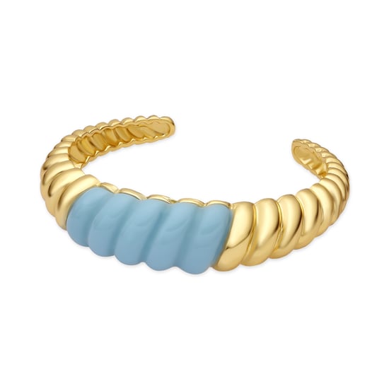 Luxenter Armband aus 18 Karat Gelbgold und Blauem Harz – Rawil - Image 1