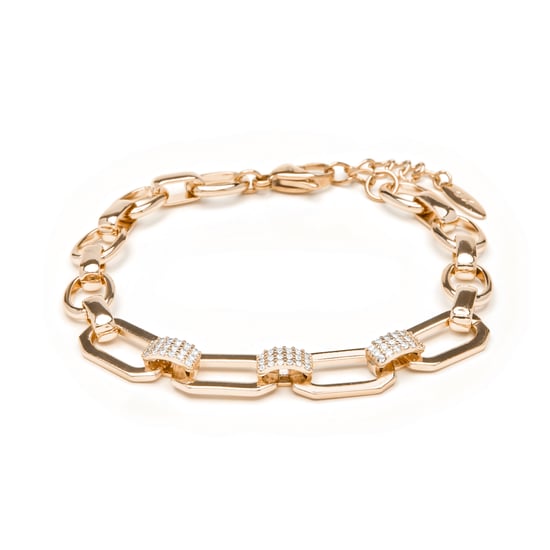 Luxenter Armband mit 18 Karat Gelbgold-Finish und Brillantschliff-Zirkonia – Askev - Image 1