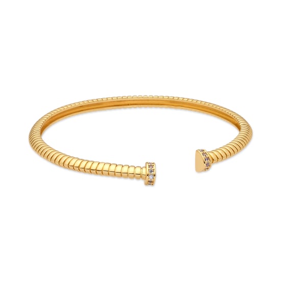 Luxenter Armband mit funkelnden Zirkonia-Steinen, 18 Karat Gelbgold-Finish – Aih - Image 1
