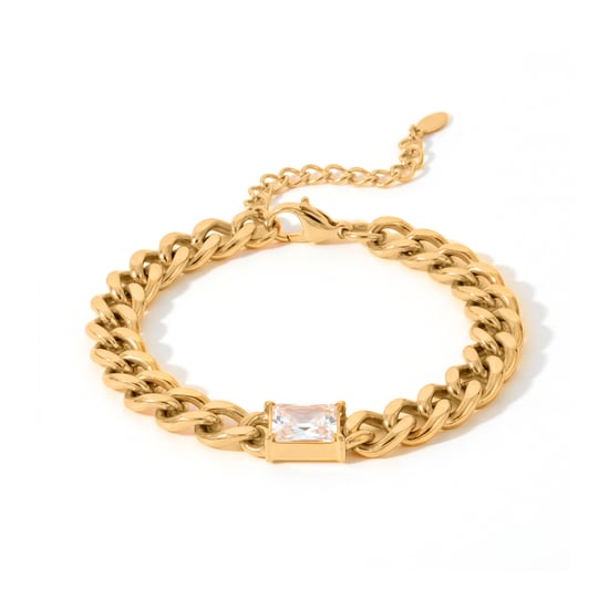 Luxenter Armband aus Zirkonia mit 18 Karat Gelbgold-Finish – Baelah - Image 1