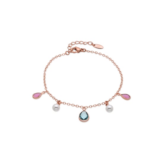 Luxenter-Armband aus Metalllegierung und weißer Perlmutt, gefertigt in 18-karat-Roségold – Cainhtsi - Image 1