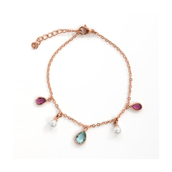 Luxenter-Armband aus Metalllegierung und weißer Perlmutt, gefertigt in 18-karat-Roségold – Cainhtsi - Image 3