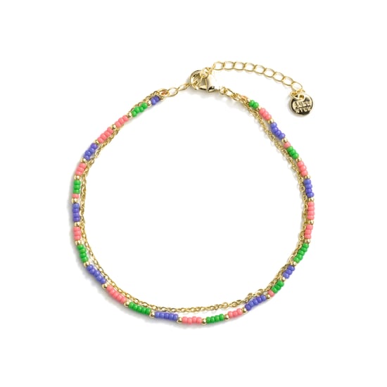 Luxenter-Armband aus Metalllegierung und lila Kristall, gefertigt in 18-karat-Gelbgold – Zasau - Image 3