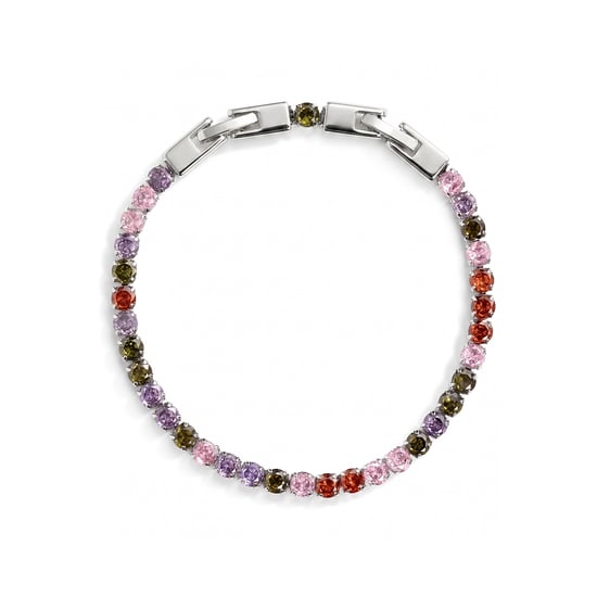 Luxenter-Armband aus Metalllegierung und mehrfarbigem Zirkonia in Rhodium - Frede - Image 3