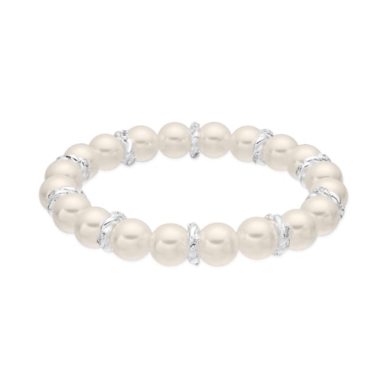 Luxenter Weißperlenarmband in Silber – Clasow - Image 1