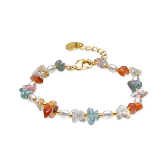 Luxenter-Armband aus 18-karat-Gelbgold und mehrfarbigem Naturstein – Wenfa - Image 1