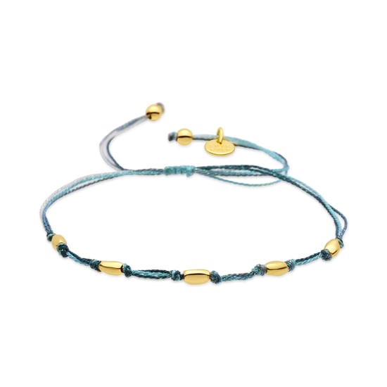 Luxenter-Armband aus dunkelgrüner Baumwolle und Metalllegierung mit Rhodium-Finish – Buawe - Image 1