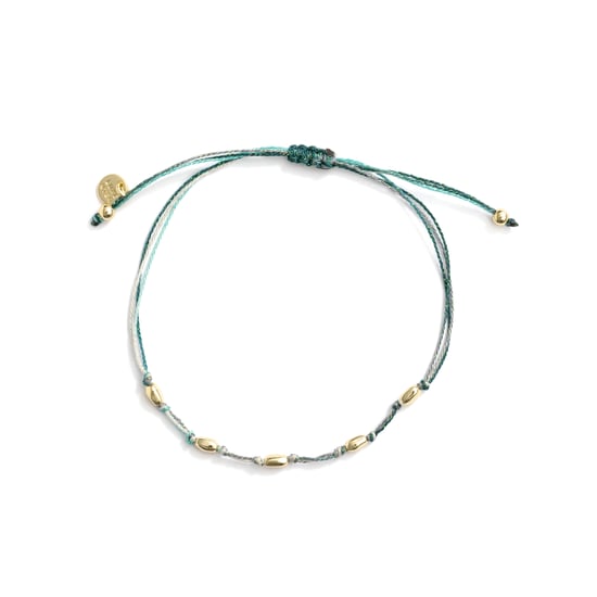 Luxenter-Armband aus dunkelgrüner Baumwolle und Metalllegierung mit Rhodium-Finish – Buawe - Image 2