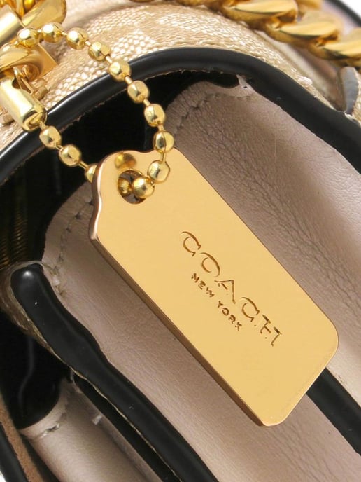 Coach Umhängetasche Gold/Hellkhaki Kreide - Image 5