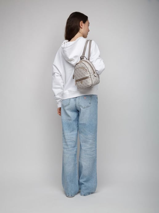Guess Rucksack Dunkel Taupe Logo - Image 5