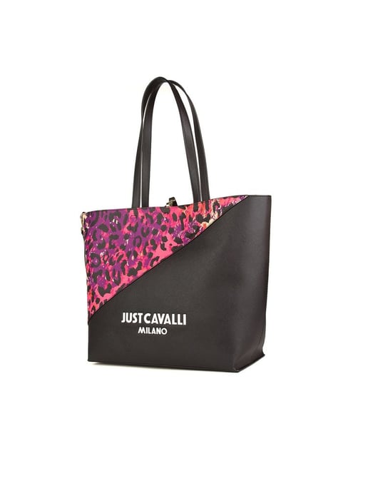 Just Cavalli Einkaufstasche Fuchsia Mehrfarbiger Druck - Image 2