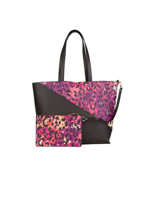 Just Cavalli Einkaufstasche Fuchsia Mehrfarbiger Druck - Image 3